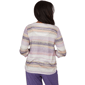 Womens Alfred Dunner Grand Bazaar 3/4 Sleeve Mix Stripe Blouse - image 2