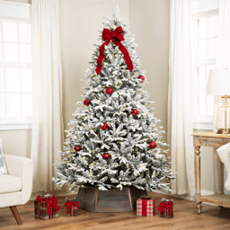 Northlight Real Touch™ 6ft. Pre-Lit Flocked Pine Christmas Tree