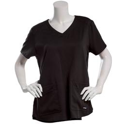 Womens Grey''s Anatomy Short Sleeve 4-Pocket V-Neck Scrub Top