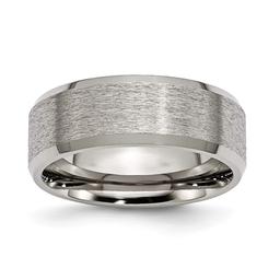 Mens Endless Affection(tm) 8mm Engravable Titanium Brushed Band