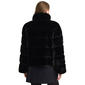 Womens NVLT Wide Stripe Faux Fur Coat with Stand Collar - image 11