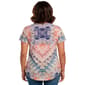 Womens OneWorld Short Sleeve Sublimation Damask Tee - image 2
