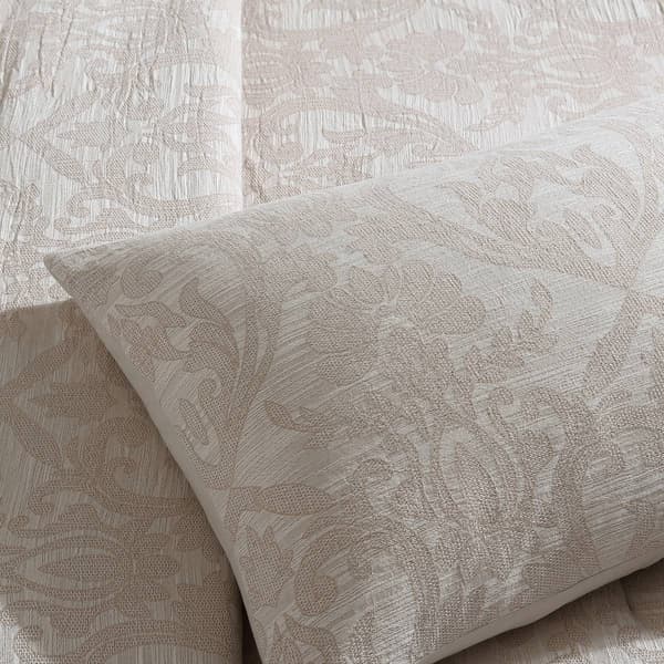 Tahari Home Camille Jacquard Damask Cotton 3pc. Comforter Set