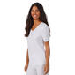 Womens Cuddl Duds® Softwear Lace Edge Short Sleeve V-Neck Tee - image 4