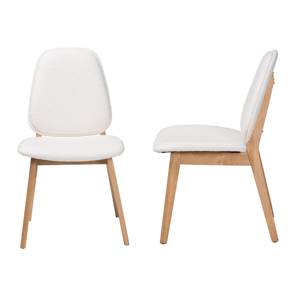 Baxton Studio Hudson Boucle Upholstered Dining Chair - Set of 2