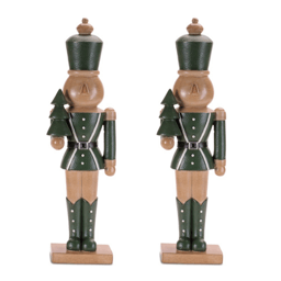 Melrose Green Nutcracker Soldier Figurines - Set of 2