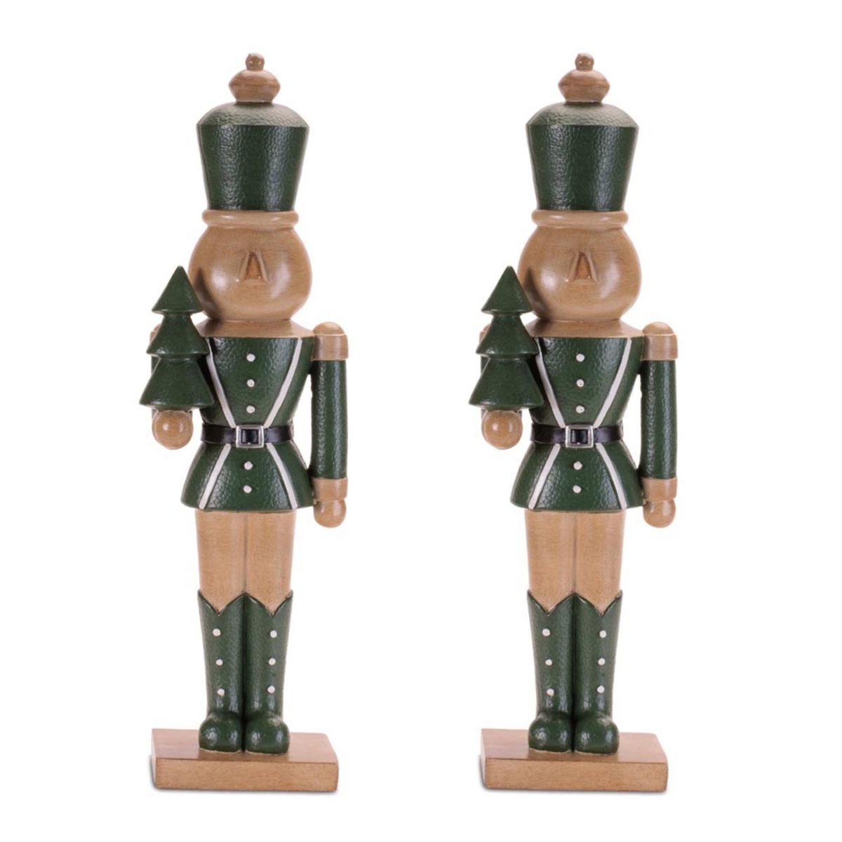 Melrose Green Nutcracker Soldier Figurines - Set of 2