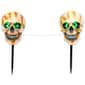 Northlight Seasonal Set of 3 Skeleton Head Pathway Markers - image 8