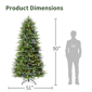 Puleo International 7.5ft. Pre-Lit Fraser Fir Slim Christmas Tree - image 6