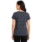 Petite Anne Klein Short Sleeve Asymmetric Neck Geometric Blouse - image 2
