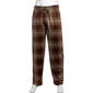 Mens Preswick & Moore(R) Brown Plaid Silk Fleece Pajama Pants - image 1