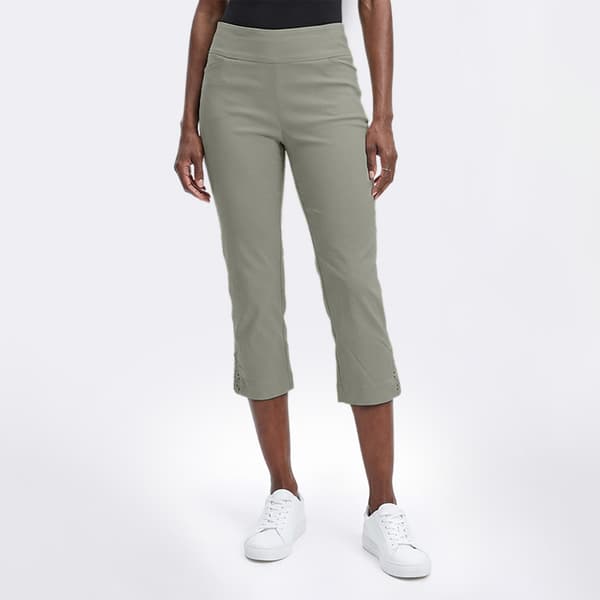 Petite Napa Valley 21in. Solid Lace Hem Capris