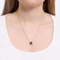 Athra Silver Plated Black Crystal Station Pendant Necklace - image 3