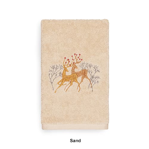 Linum Home Textiles Christmas Deer Pair Hand Towel