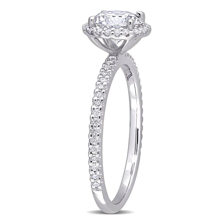 Gemstone Classics™ 1 1/4kt. Dew Moissanite Halo Ring