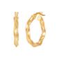 Gold Classics&#8482; Twist Tube Hoop w/ Beaded Edges Earrings - image 2