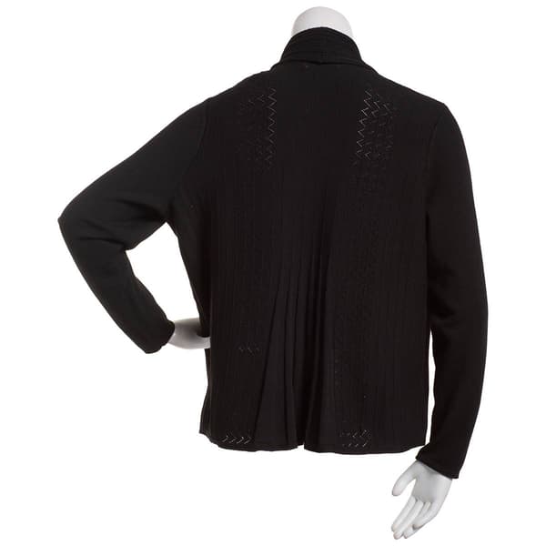 Plus Size 89th & Madison Zig Zag Long Sleeve Pleated Shrug