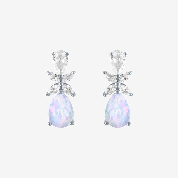 Gemstone Classics™ Lab Grown Opal & White Sapphire Earrings