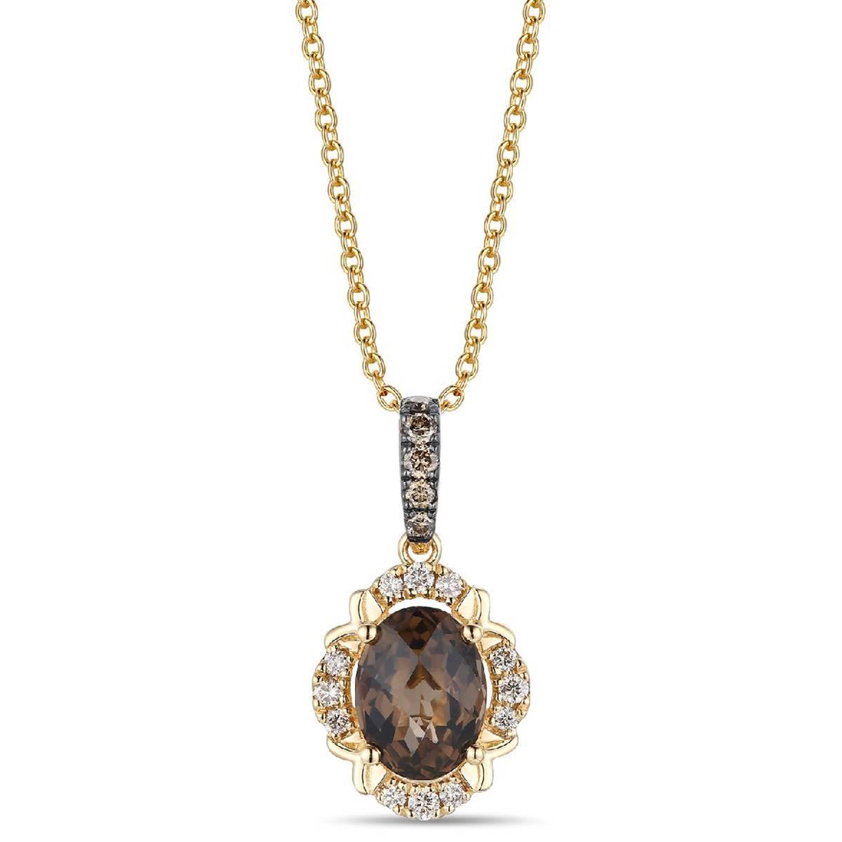 Le Vian(R) Gold Smoky Quartz Nude Diamond Pendant