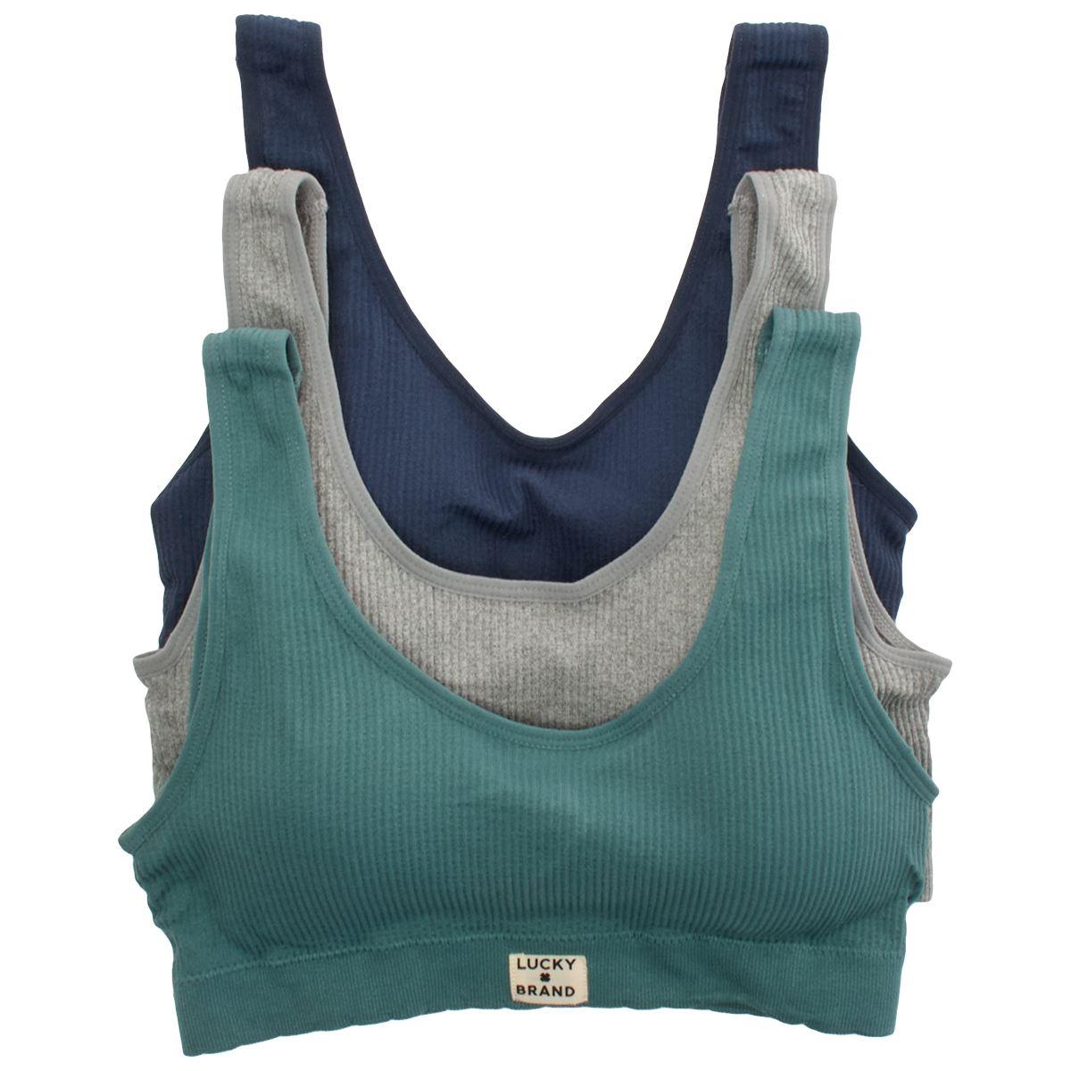 Womens Lucky Brand 3pk. Scallop Band Comfort Bras - LVD95151