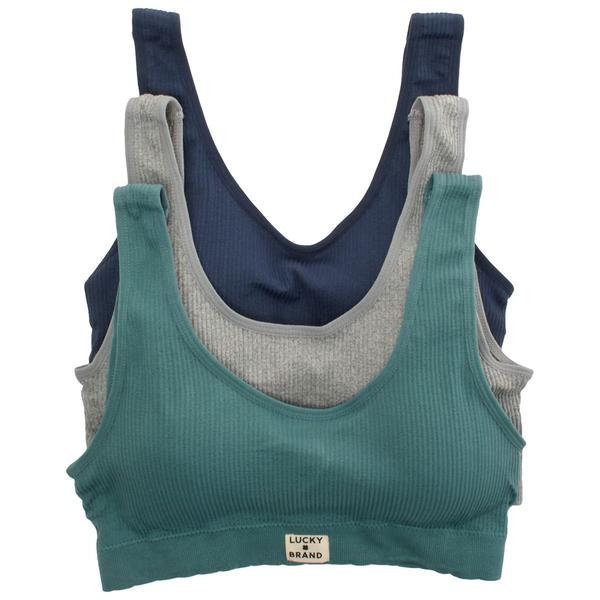Womens Lucky Brand 3pk. Scallop Band Comfort Bras - LVD95151 - image 