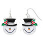 Smiling Snowman Head Earrings - image 1