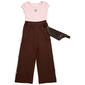 Girls (7-16) No Comment Wide Leg Bow Jumpsuit w/ Crossbody Bag - image 1