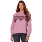 Womens Democracy Long Sleeve Turtleneck Jacquard w/Fringe Sweater - image 1