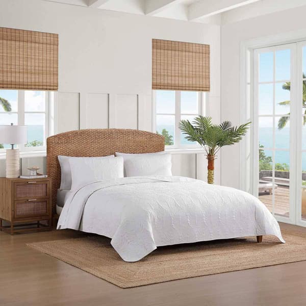 Tommy Bahama Line Palm Reversible Quilt Set - image 