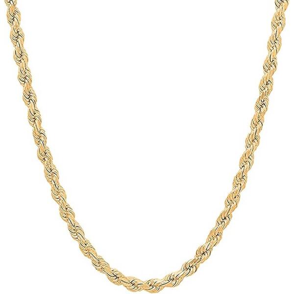 18in. Vermeil 14kt.Gold Over Sterling Silver Rope Chain Necklace - image 