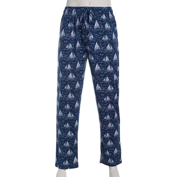 Mens Preswick & Moore(R) Sailboats Drawstring Pajama Pants - image 