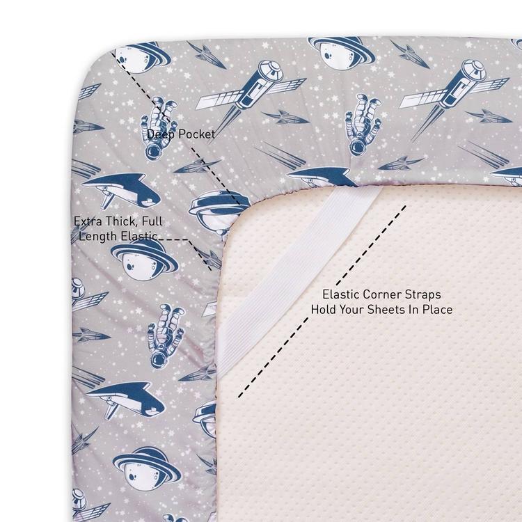 Sweet Home Collection Kids Fun & Colorful Space Sheet Set