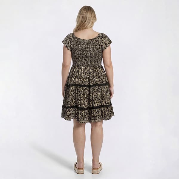 Juniors Plus Angie V-Neck Tiered Dress