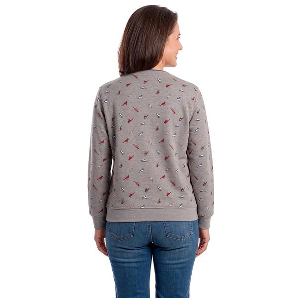 Petite Hasting & Smith Bird All Over Fleece Sweatshirt