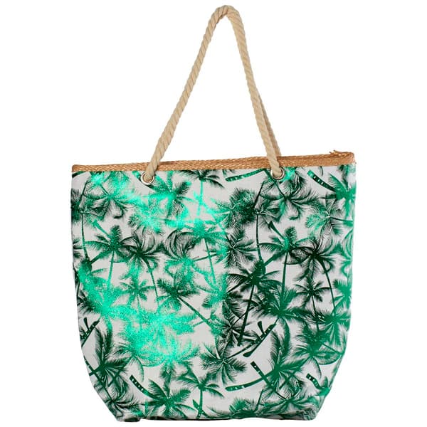 Renshun Metallic Palm Beach Tote - image 