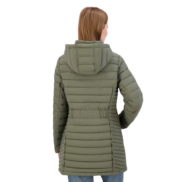 Womens Nautica 3/4 Stretch Puffer Walker w/Chest Zip
