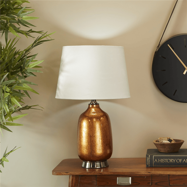 9th & Pike® Modern Copper Glass Table Lamp