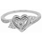 Nova Star® Sterling Silver 1/4ctw. Lab-Grown Diamond Heart Ring - image 2