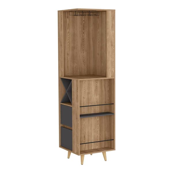 FM FURNITURE Ziton Pine Corner Bar Cabinet - image 