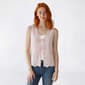 Juniors Wallflower Caprice Linen Tie Vest w/ Eyelet Hem - image 1