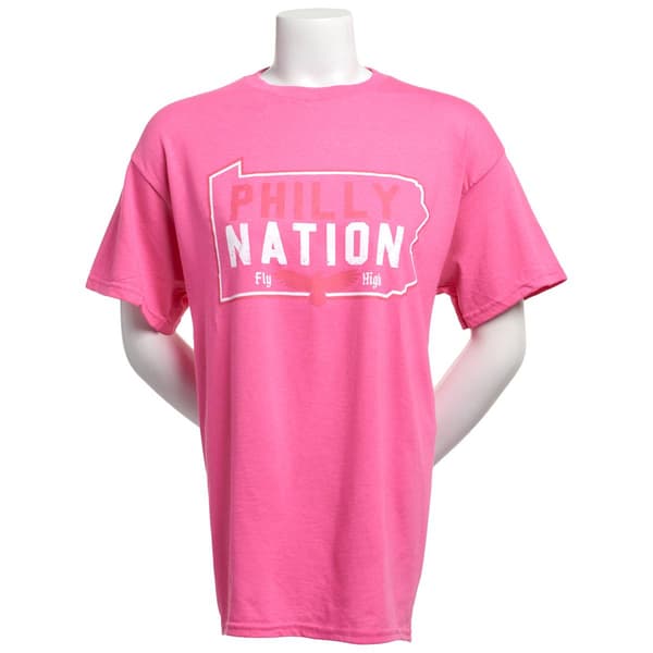 Womens Philly Nation Short Sleeve Tee - Pink