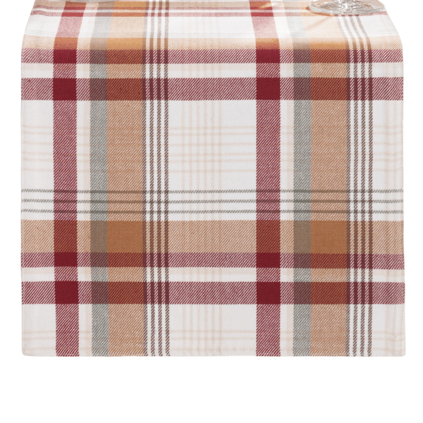 Threadmade Seneca Plaid Harvest Cotton Table Runner - image 