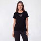 Womens French Laundry Short Sleeve Rhinestone Heart Tee - image 2