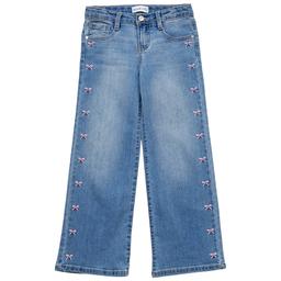 Girls (4-6x) Blue Spice Pink Embroidered Bow Jeans