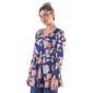 Womens 24/7 Comfort Apparel Floral Long Sleeve Tunic - image 2