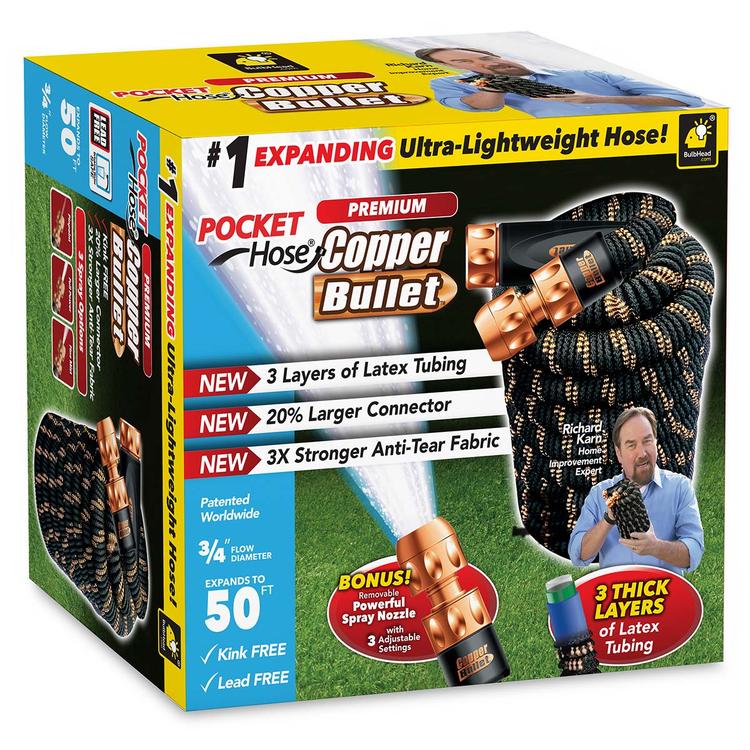 As Seen On TV 50ft. Copper Bullet Pocket Hose
