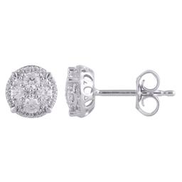 Nova Star(R) Sterling Silver Lab Grown Diamond Stud Earrings
