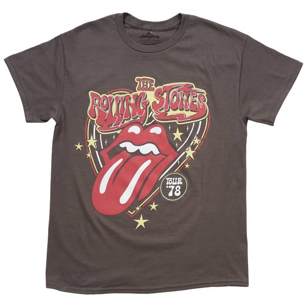 Young Mens Freeze The Rolling Stones Heart Graphic Tee - Charcoal - image 