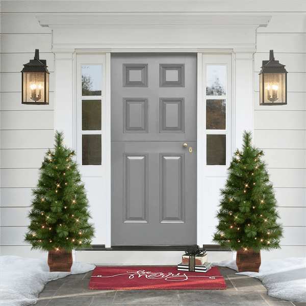 Puleo International 2pc. Pre-Lit Wyoming Pine Christmas Trees