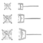 Forever New Sterling Silver 4mm, 5mm & 7mm CZ Stud Earrings Set - image 1